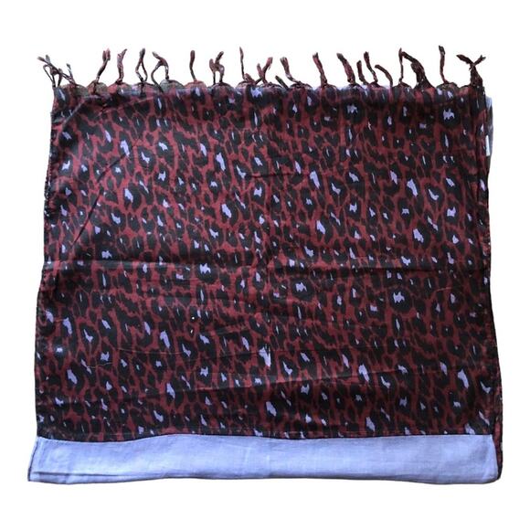 CODELLO Too Beautiful Women’s Solid Purple And Subtle Animal Print Cotton Scarf - Picture 7 of 10